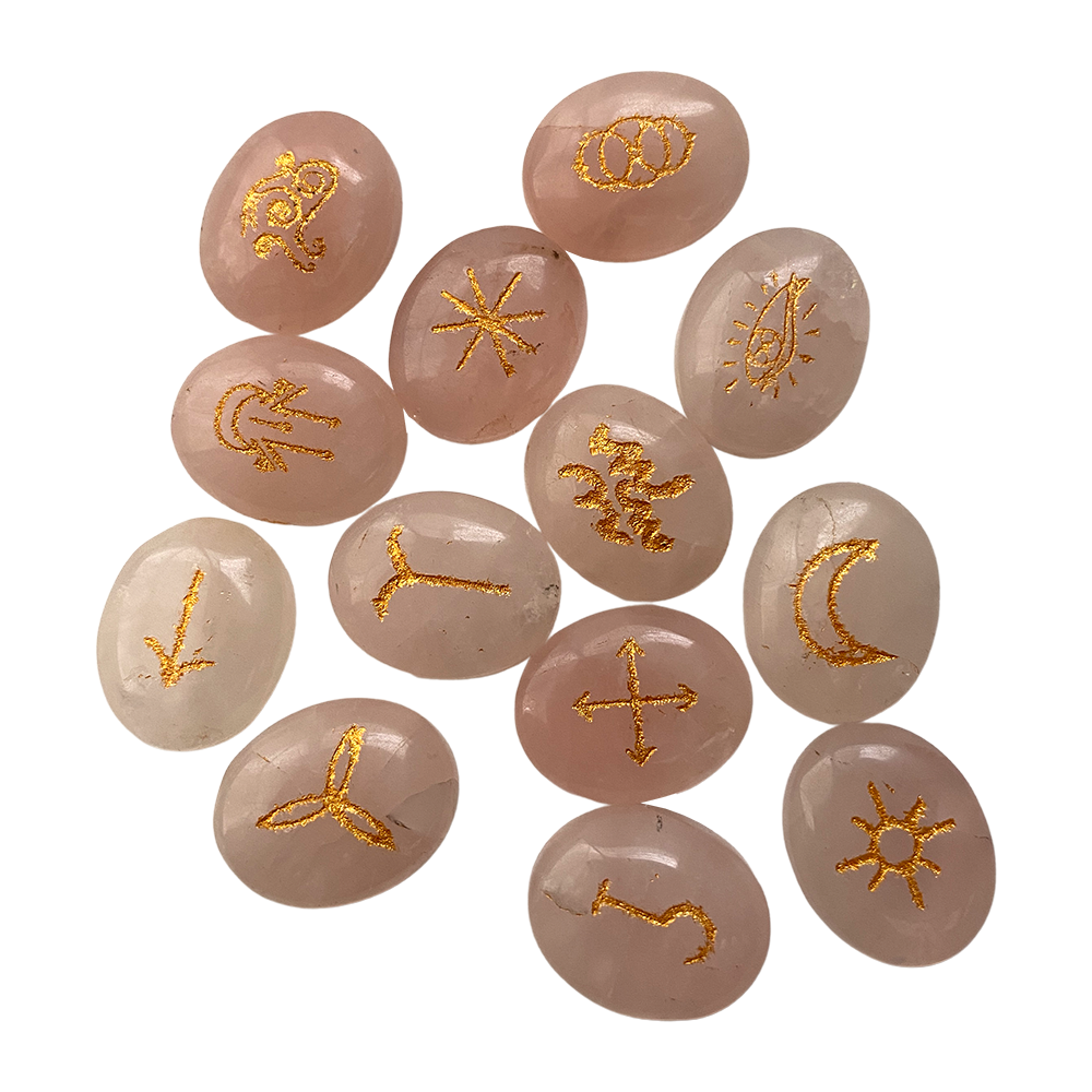 Witches Rune Set, Symbol Stones, With Pouch