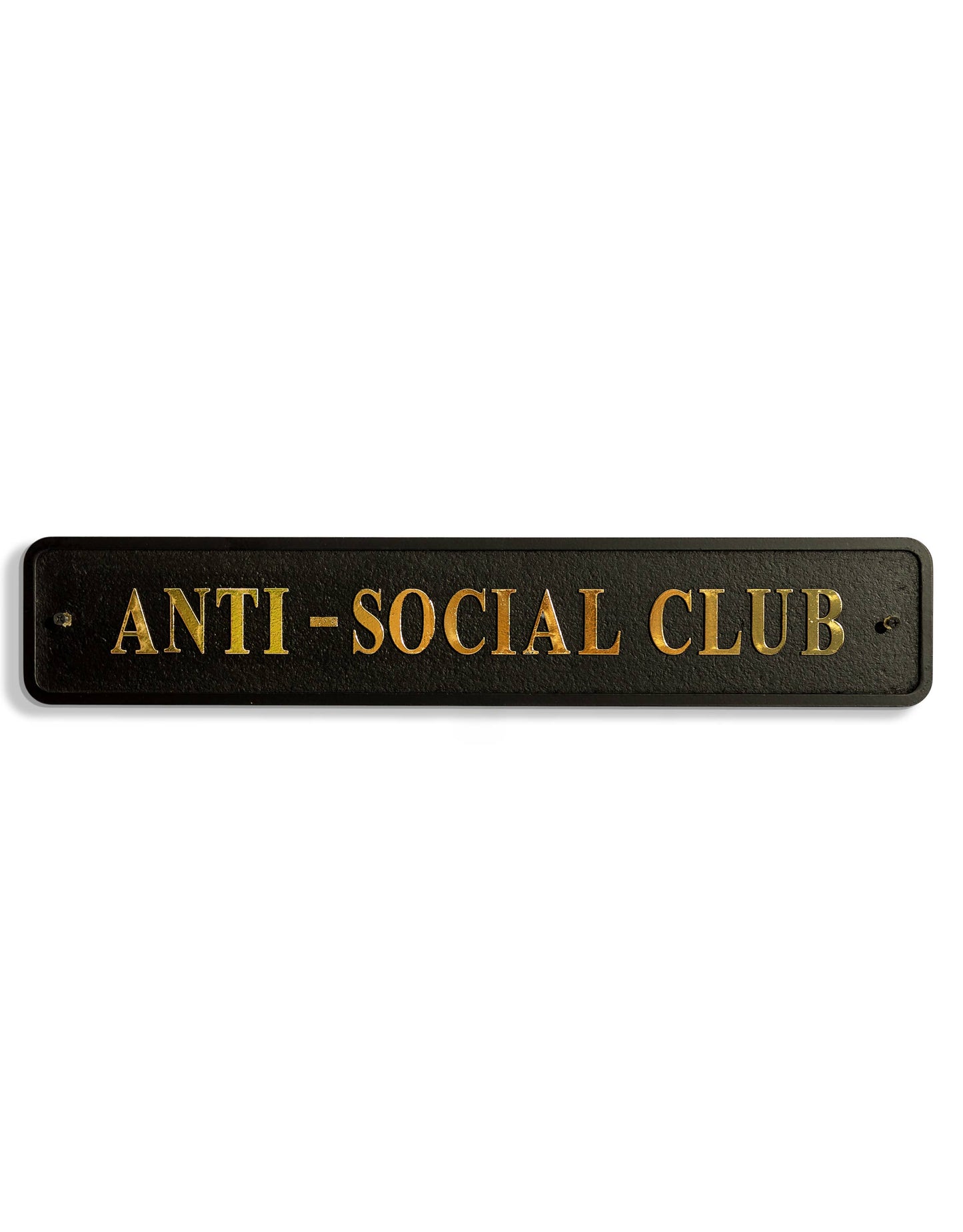 Black & Gold "Anti-Social Club" Wall Sign
