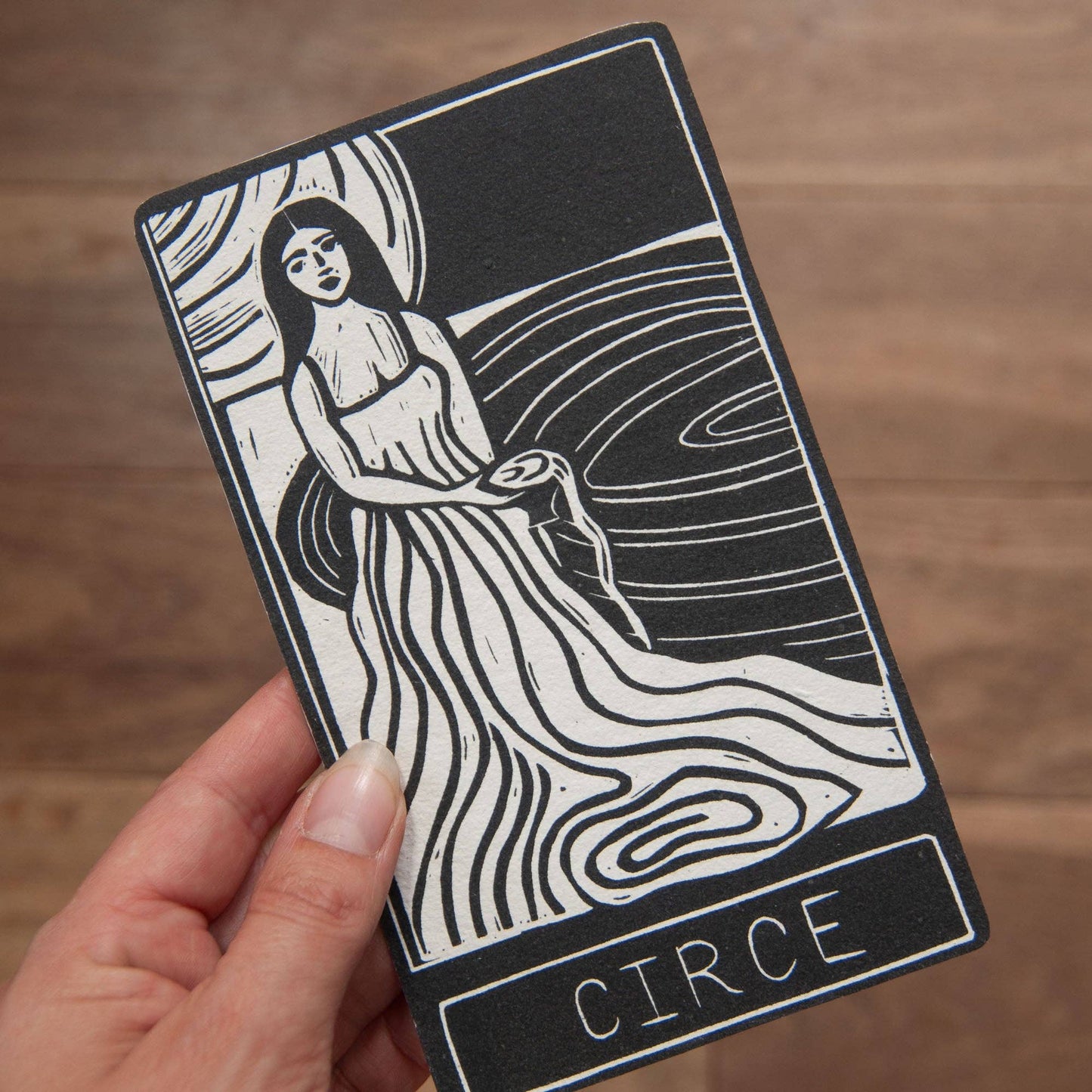 CIRCE ORACLE  ALTAR CARD | Linocut design