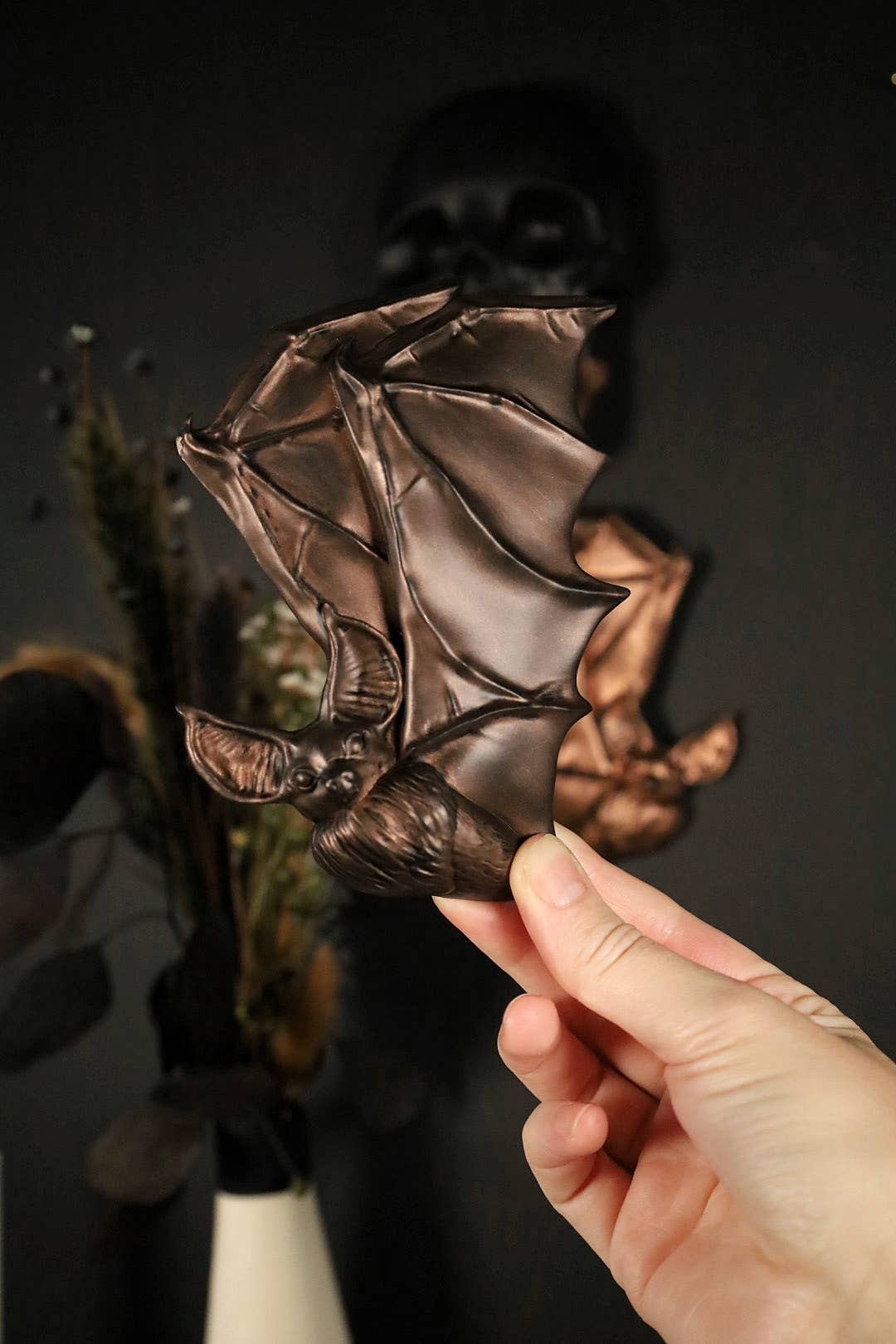 Bat Wall Hanging Left Facing Gold