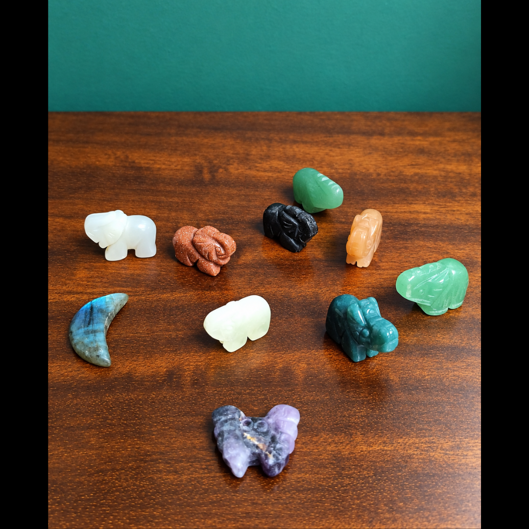 Small Carved pocket crystals by Gaia Soul