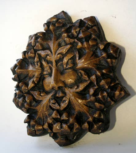 Pagan Green Man - Reproduction Medieval Cathedral Carving
