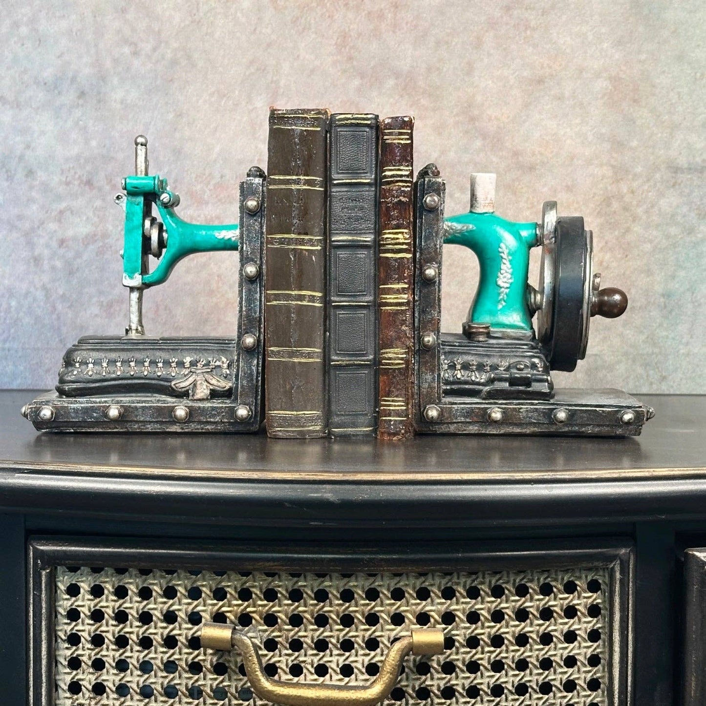 Vintage Sewing Machine Bookends