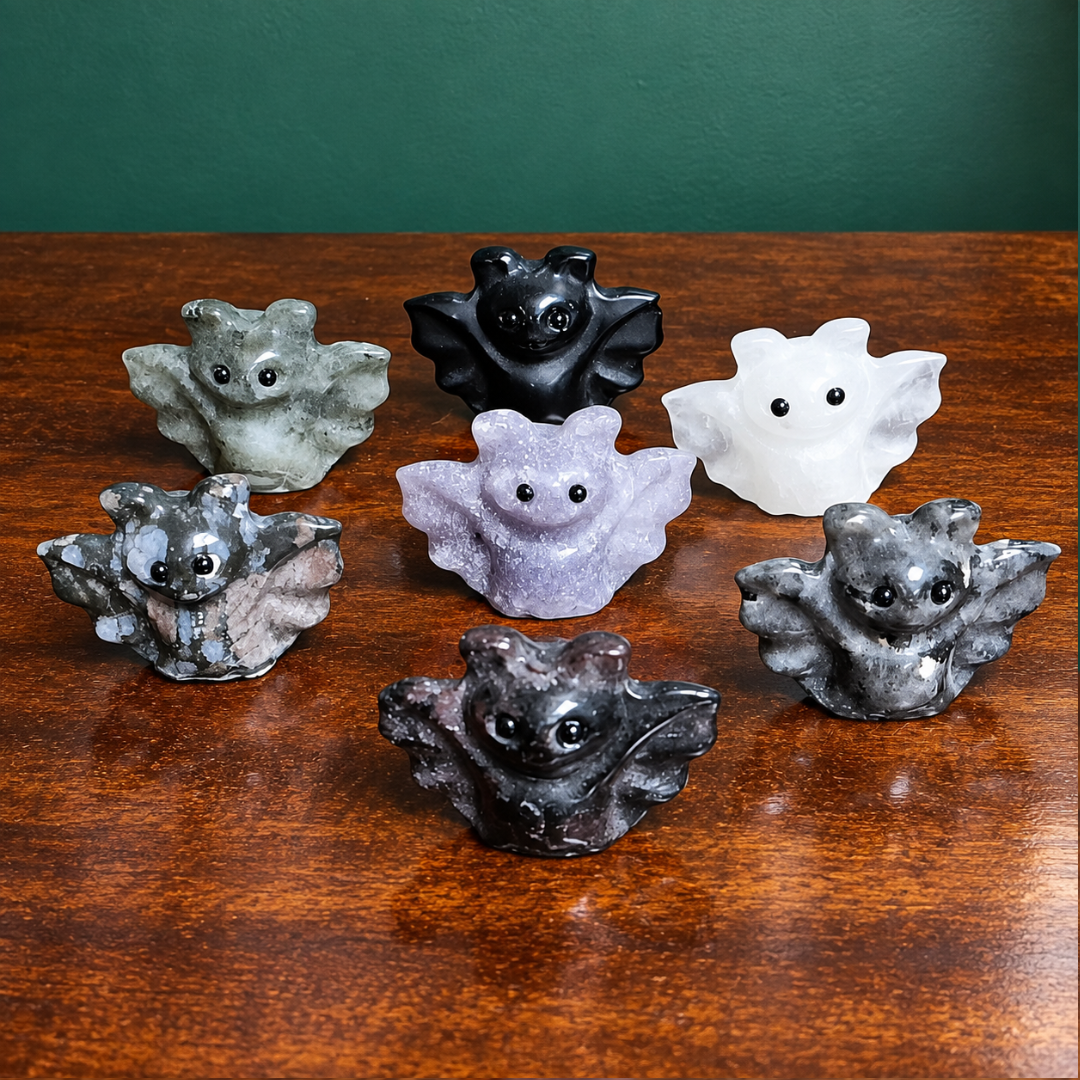 assorted carved bats by Gaia Soul Ascension