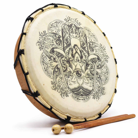 Hamsa Shamanic Drum with Stick - 30cm Diameter