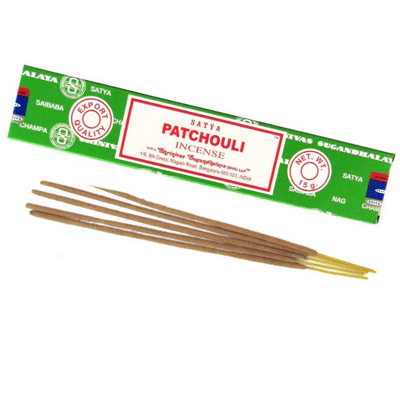 Satya Patchouli Incense Sticks – 15g Pack