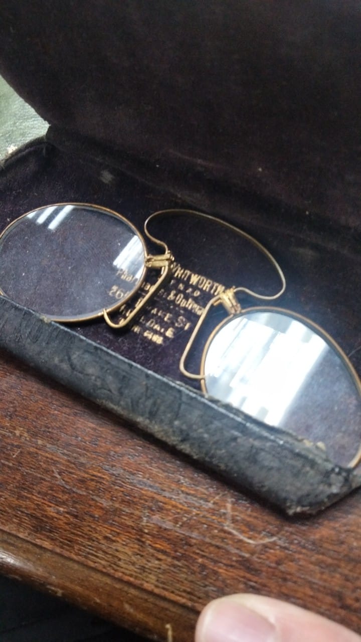 antique pince-nez style spectacles