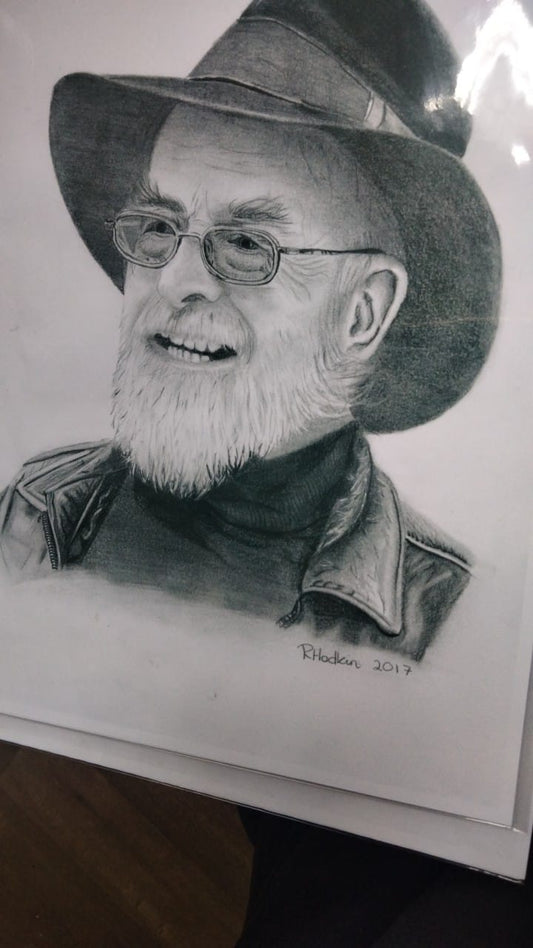 Unframed Pratchett a4 print by Becky Hodkin