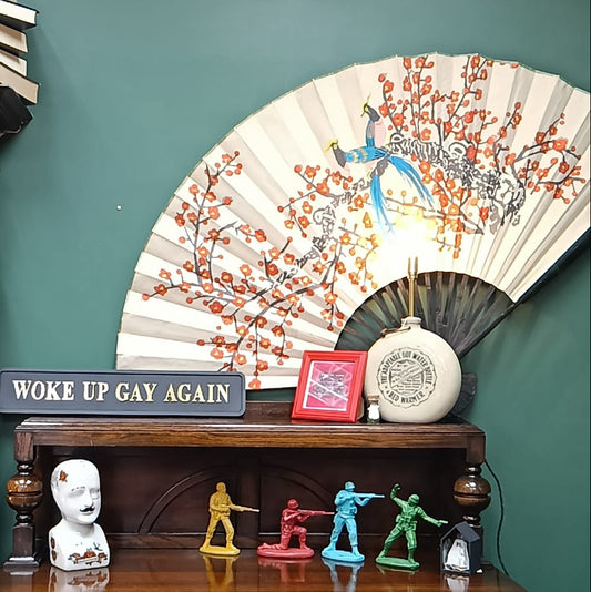 Large Decorative Oriental Style Wall Fan