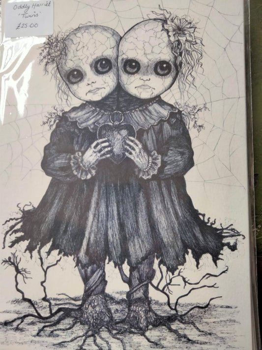 Oddly Harriet 'Twins' Art print