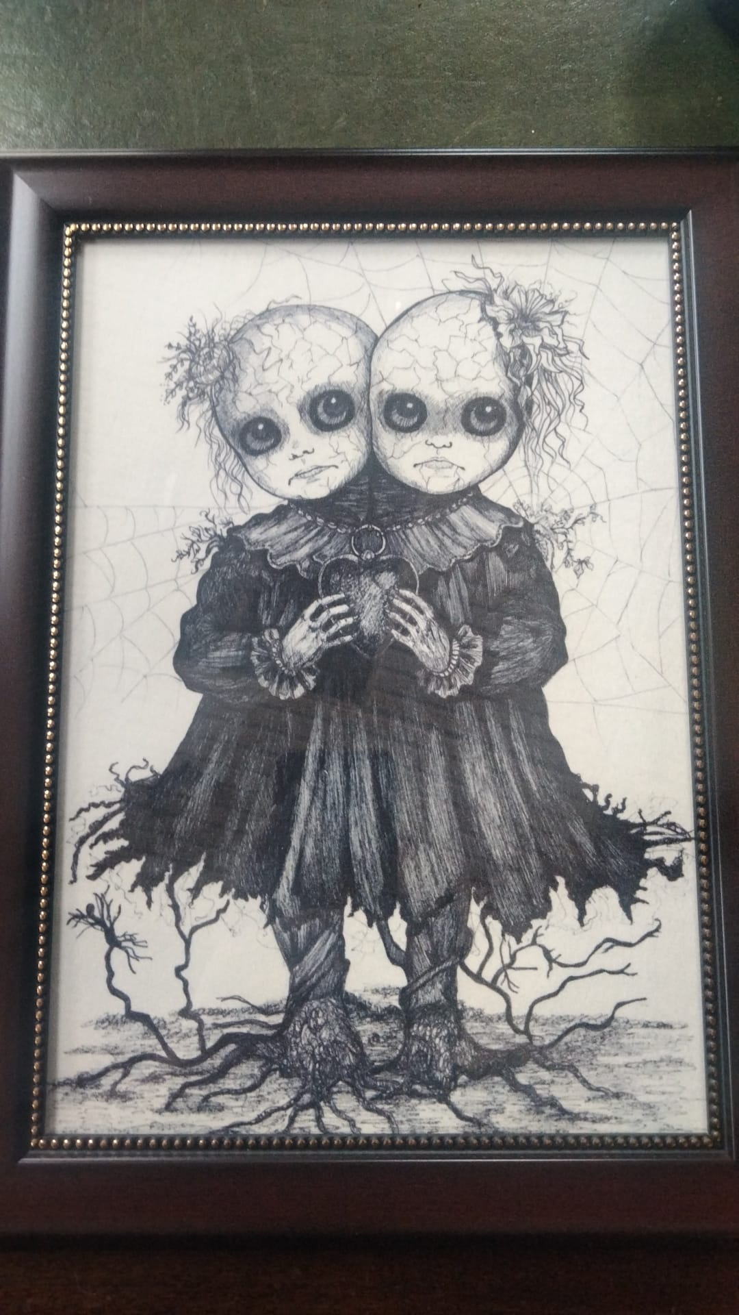 'Twins' Framed Artwork of Oddly Harriet
