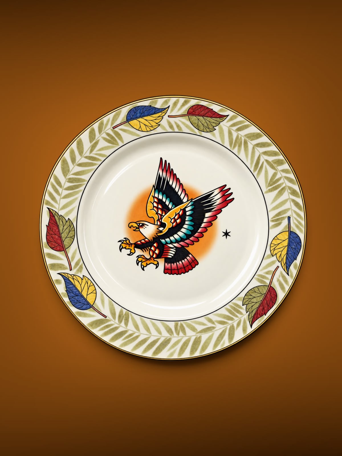 Eagle design plate by Hollow House Emporium