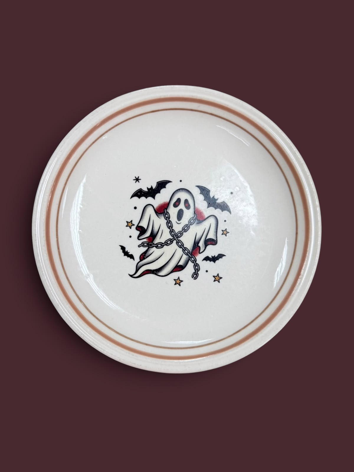 Ghost design plate by Hollow House Emporium