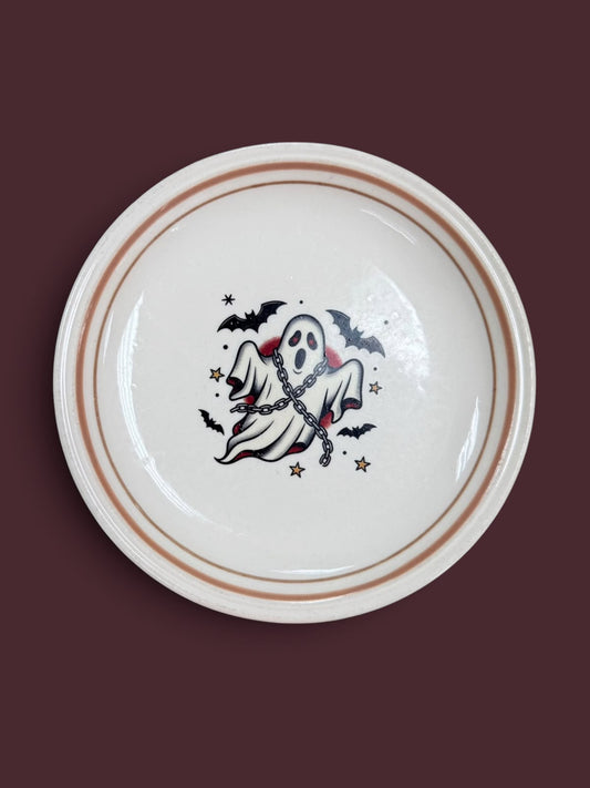 Ghost design plate by Hollow House Emporium