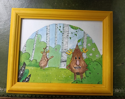 "boys of birchwood" Print by Millie Bennett (Framed)