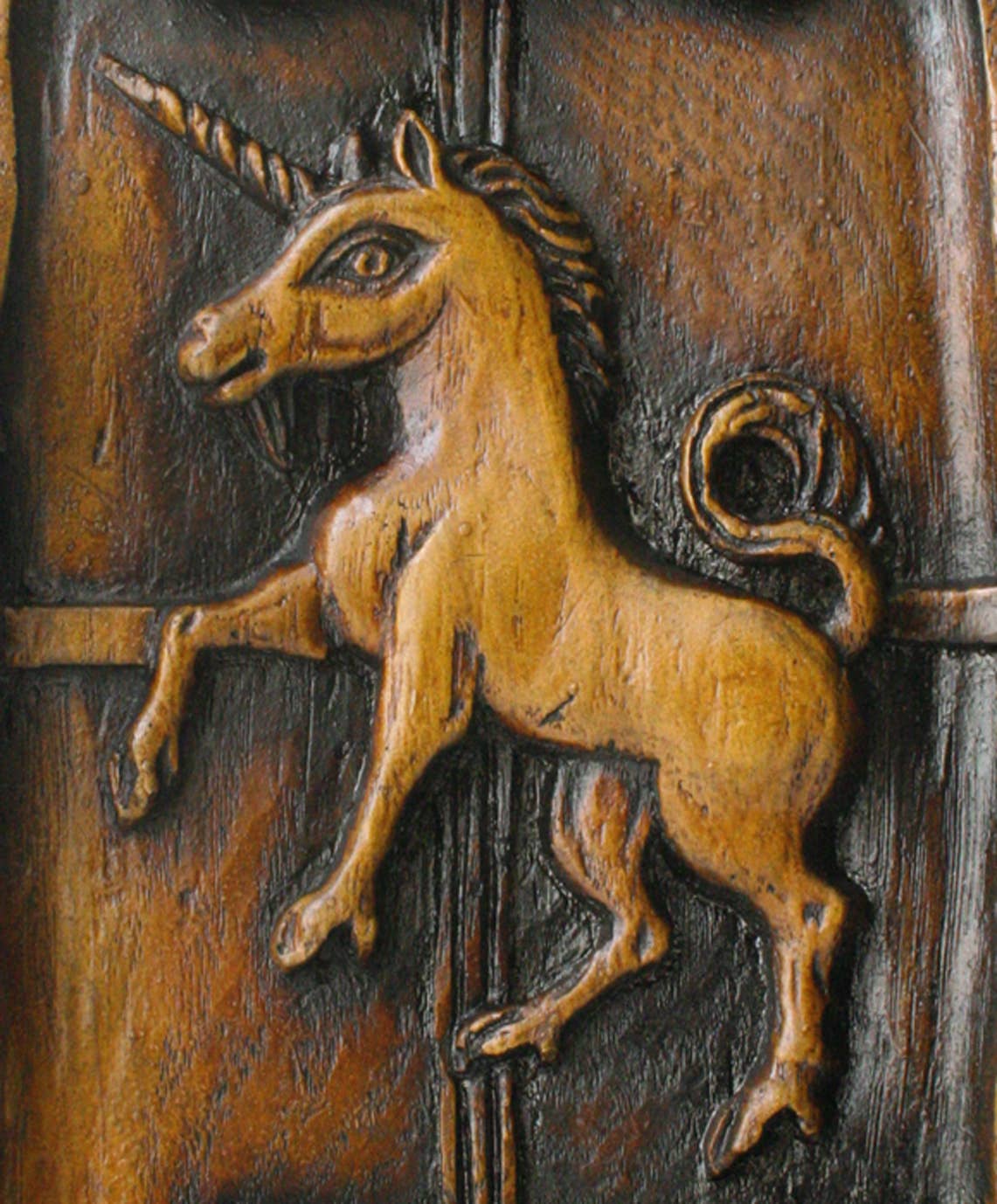 Mythical Unicorn - Reproduction Medieval Cathedral Carving