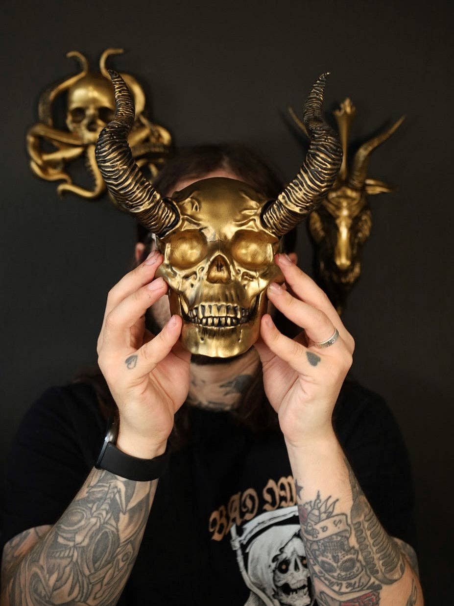 Horned Skull Wall Hanging