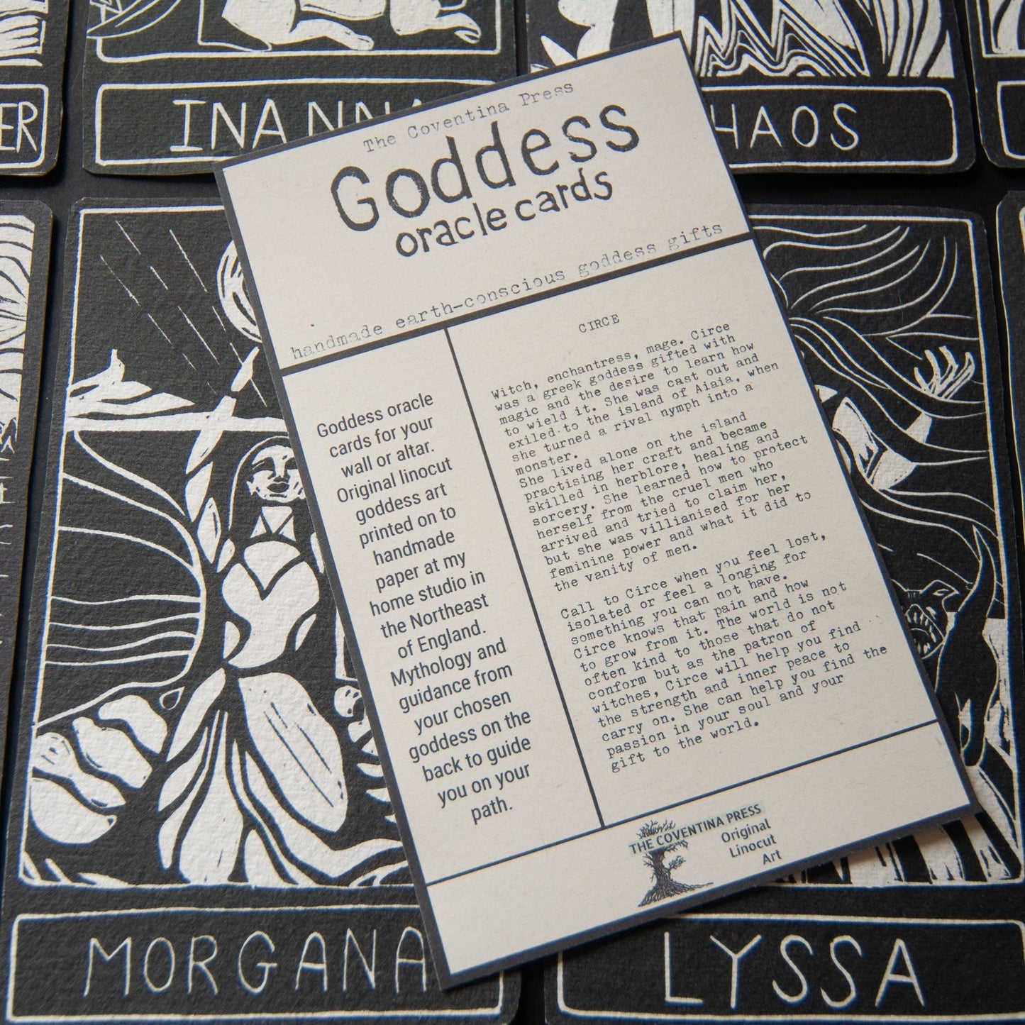 CIRCE ORACLE  ALTAR CARD | Linocut design