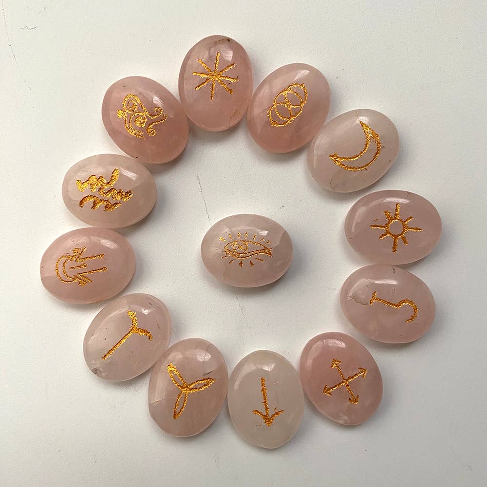 Witches Rune Set, Symbol Stones, With Pouch