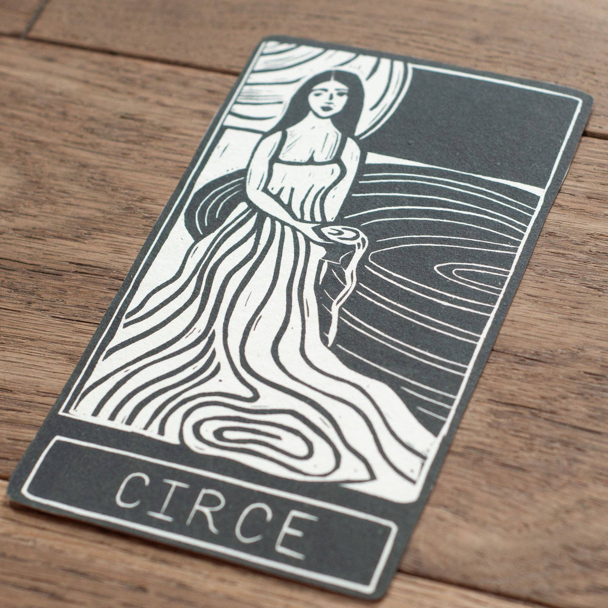 CIRCE ORACLE  ALTAR CARD | Linocut design