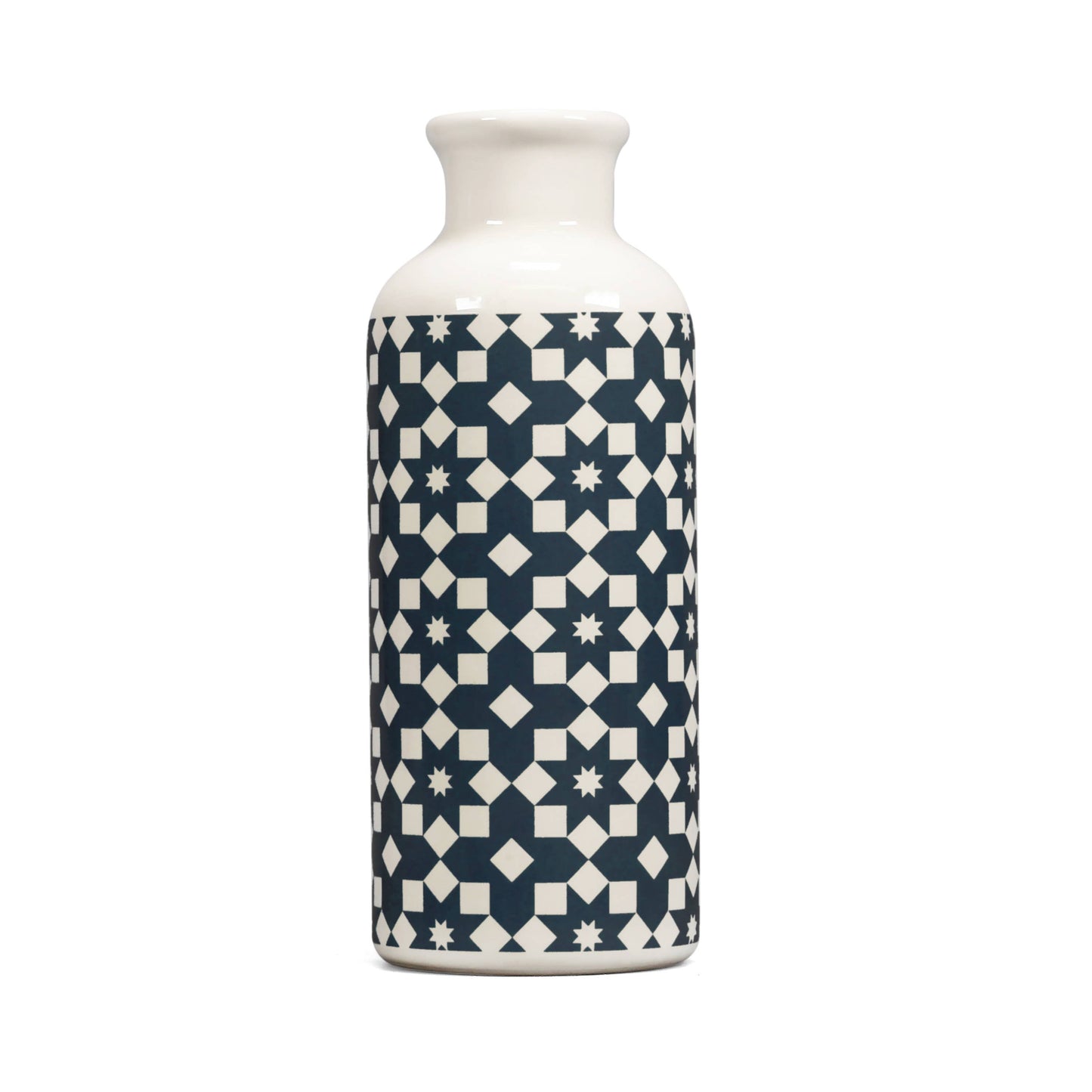 Ceramic Vase Tiles Design Dark Blue Grey