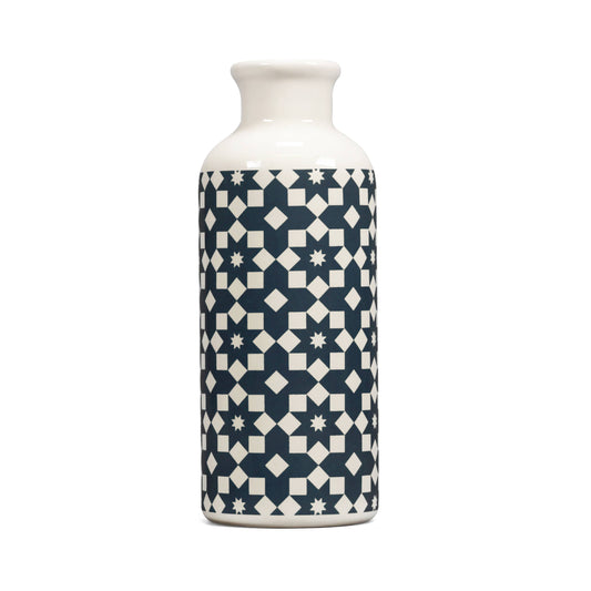 Ceramic Vase Tiles Design Dark Blue Grey