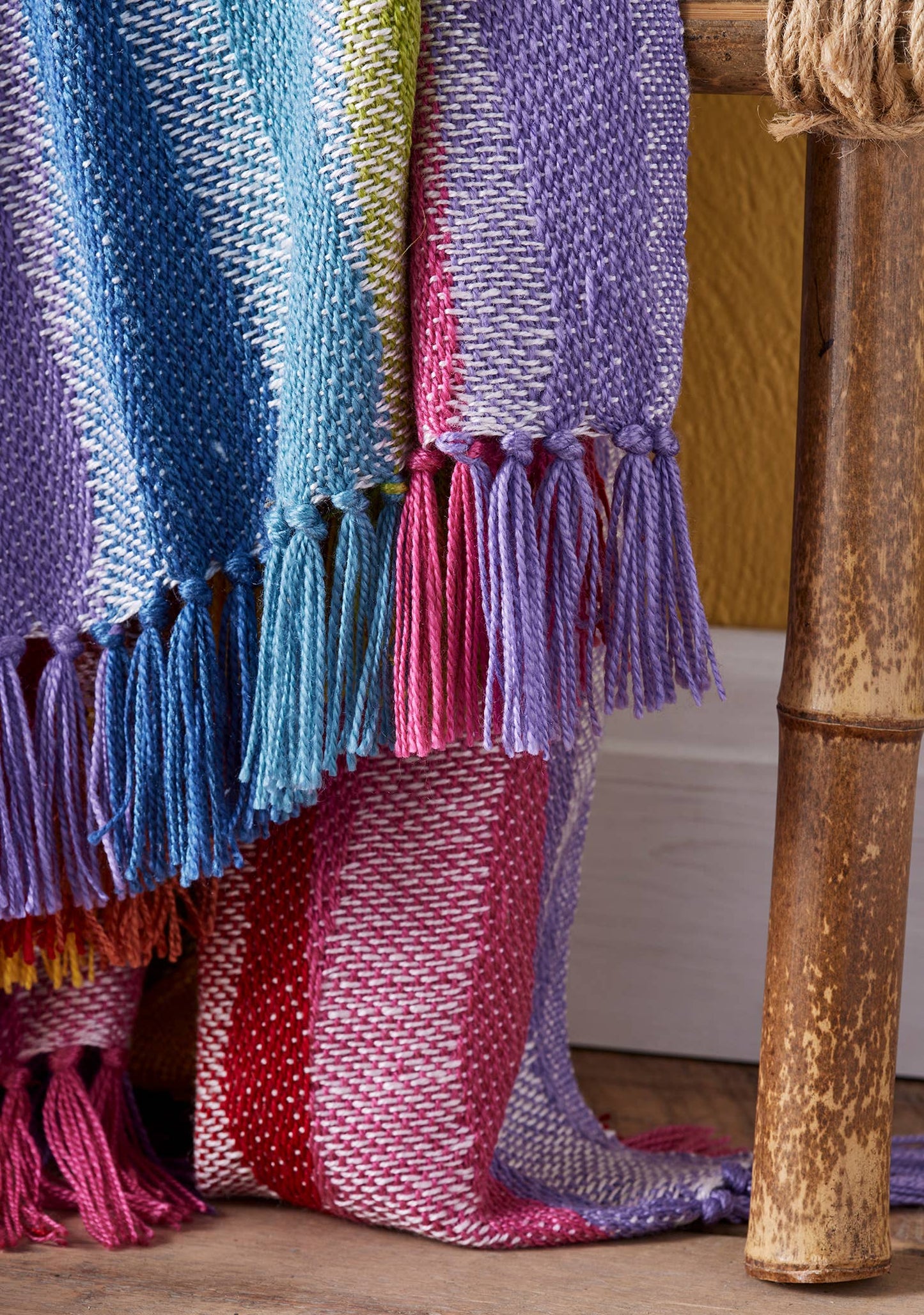 Recycled Bottles Rainbow Zigzag Throw