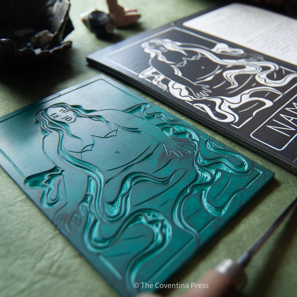 WYLD WOMEN Calendar 2027 | Original linocut art with goddess guidance and cut out oracle cards.