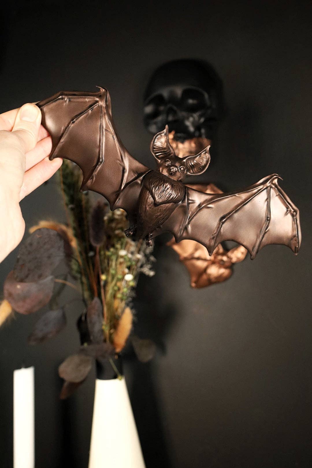 Bat Wall Hanging Front Facing Gold