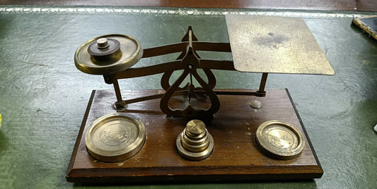 Vintage Brass Post Office Scales