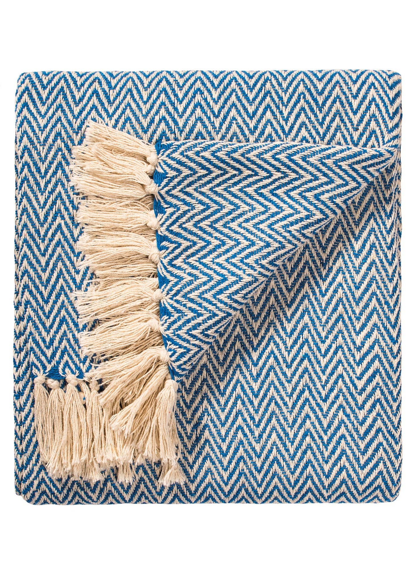 Chevron Soft Recycled Cotton Handloom Throw - Red
