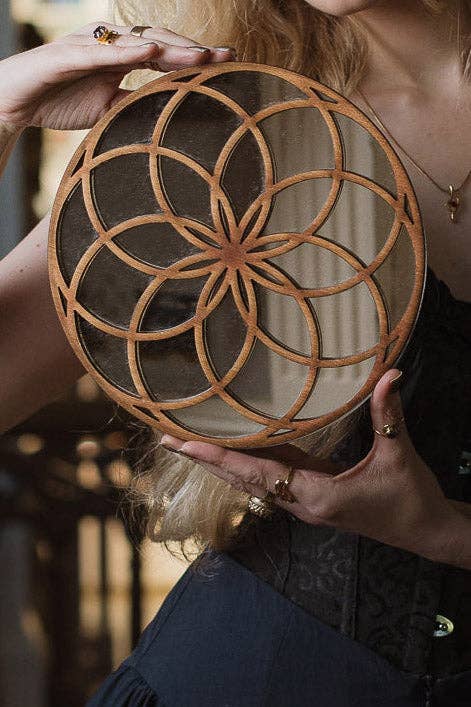 Flower of Life Mirrored Wall Art