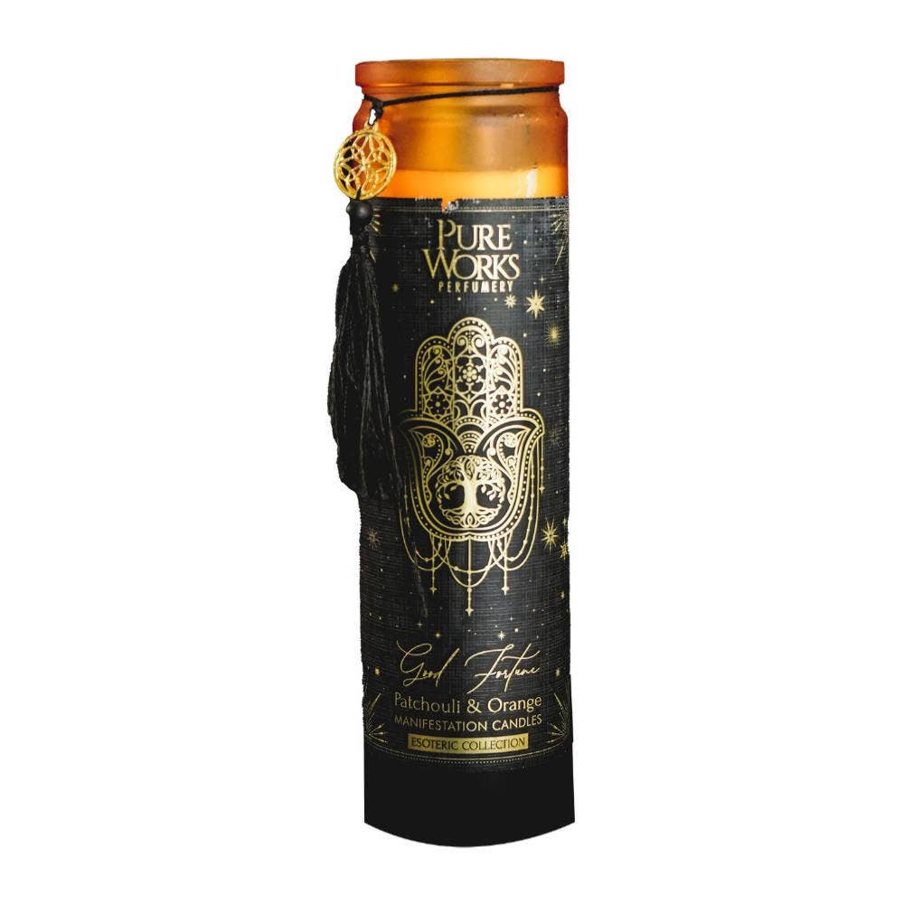 Candle in Glass Jar Esoteric Good Fortune, Patchouli/Orange