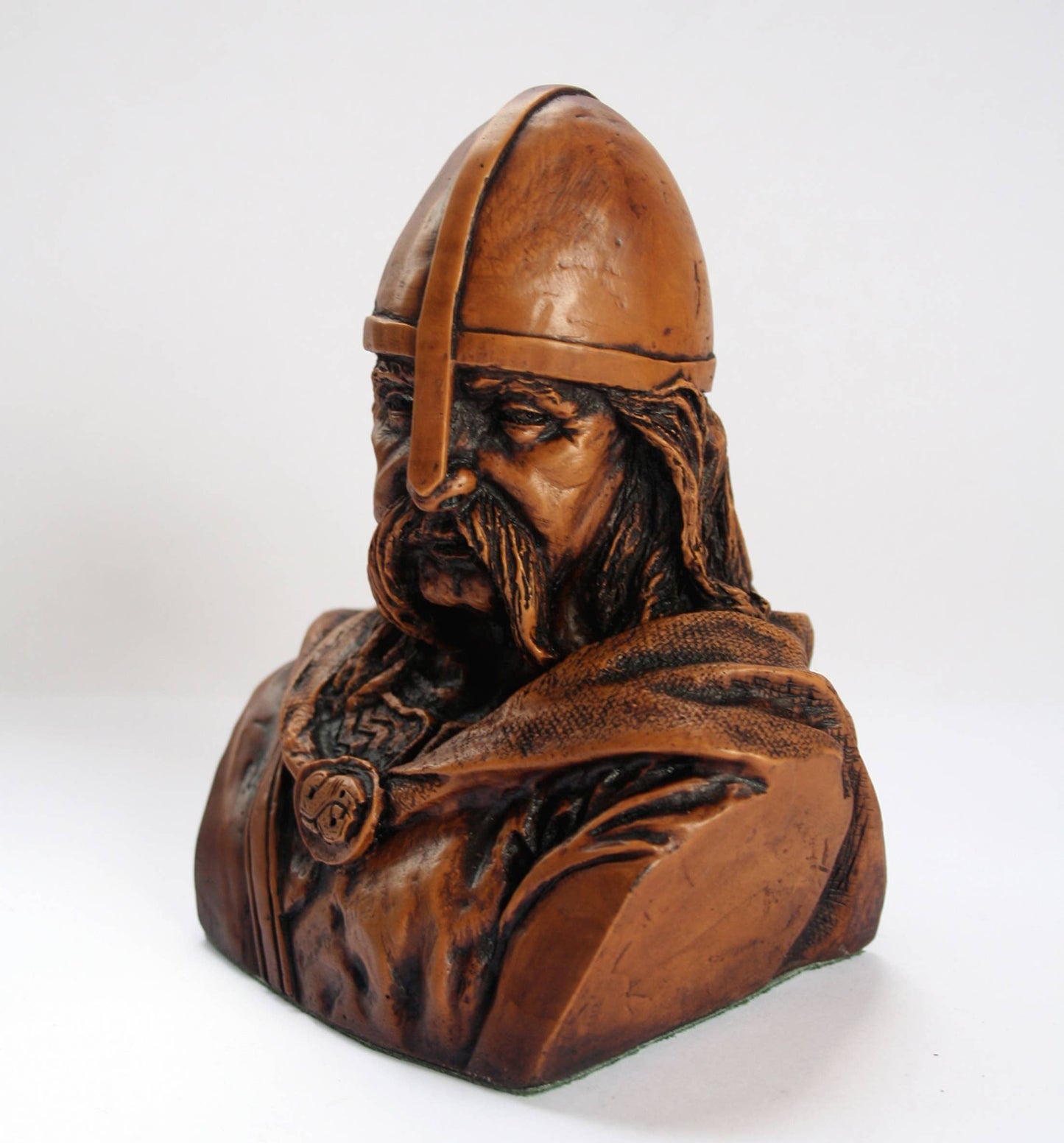 Viking Warrior Bust - Reproduction Carving - Pagan Warrior.