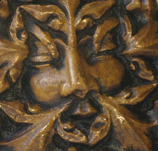 Pagan Green Man - Reproduction Medieval Cathedral Carving