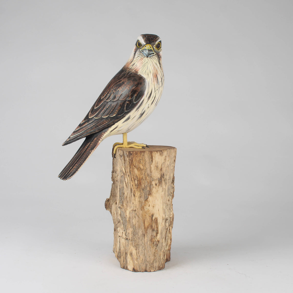 Hand Carved Kestrel on Post by Archipelago