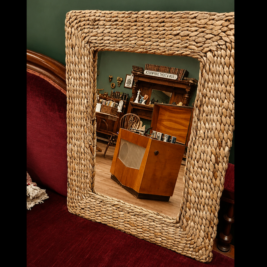Woven Natural Fibre Mirror