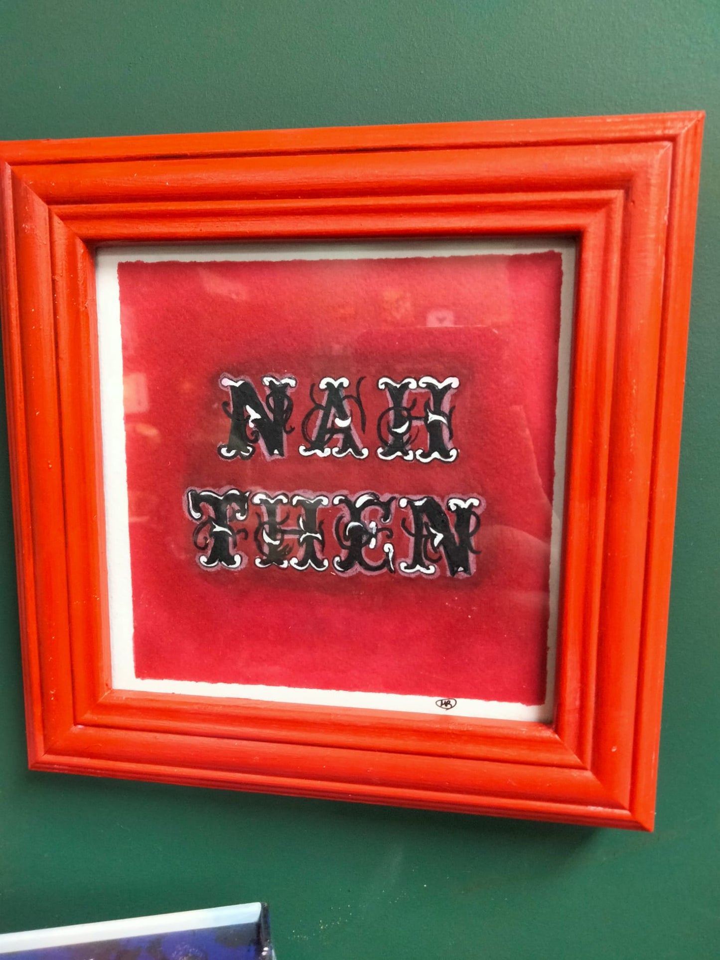 'Nah Then' red frame