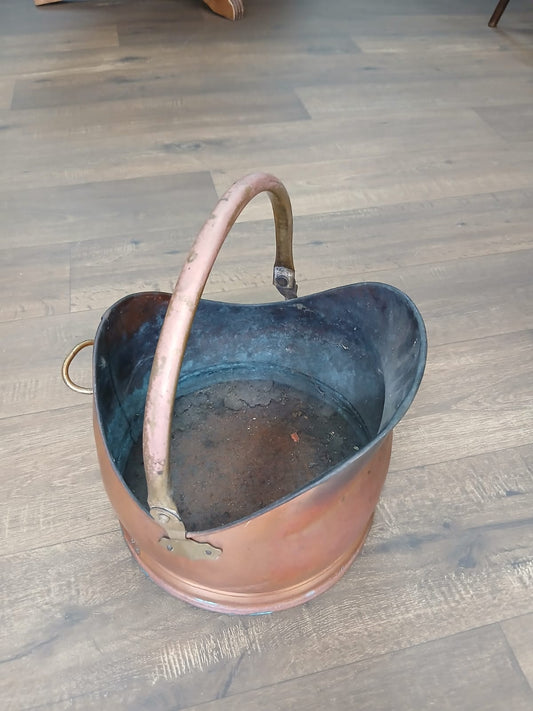 Antique Victorian 'Helmet' coal skuttle