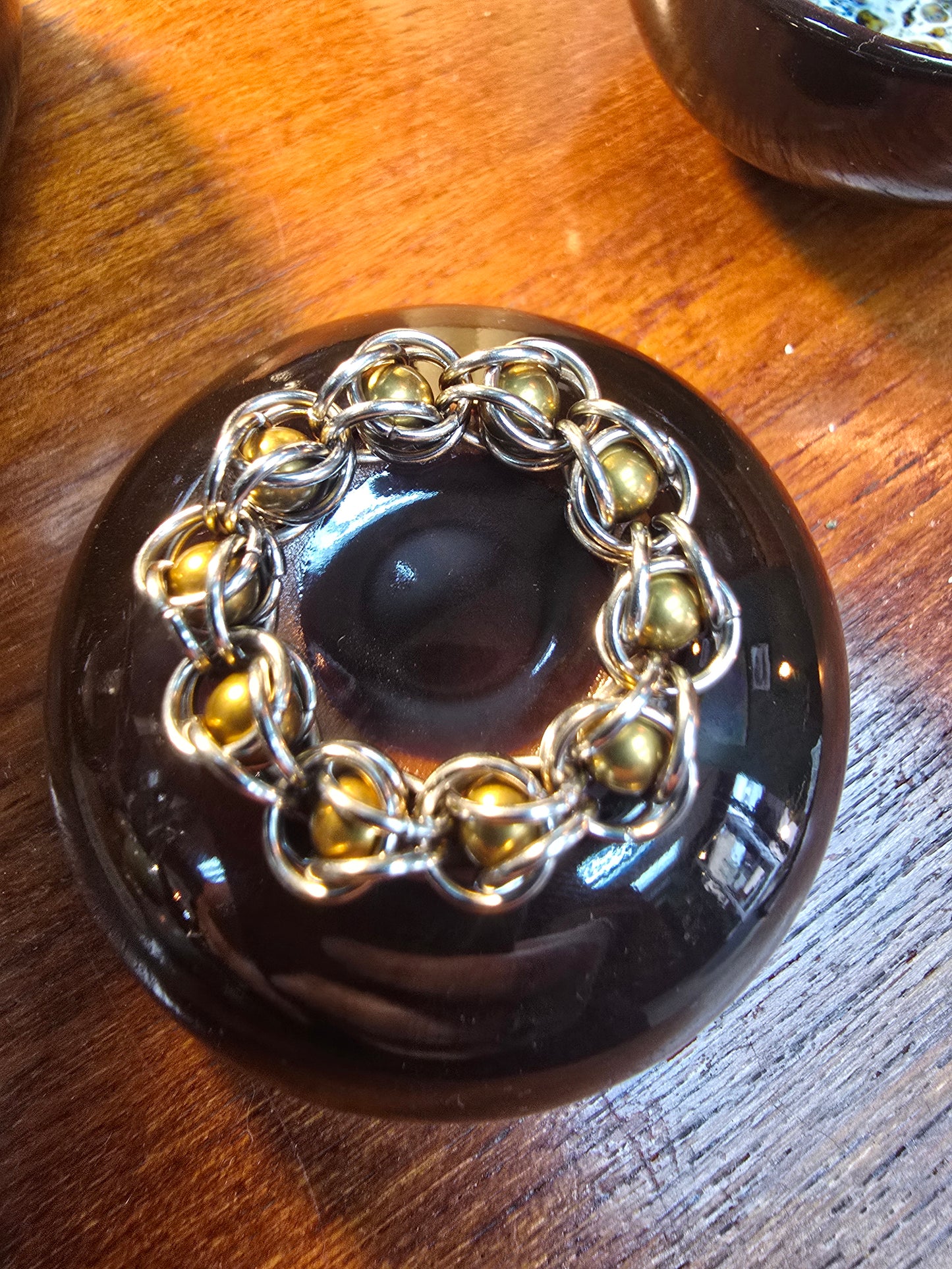 Lyra Ring - Brass Beads by Wilou Designs