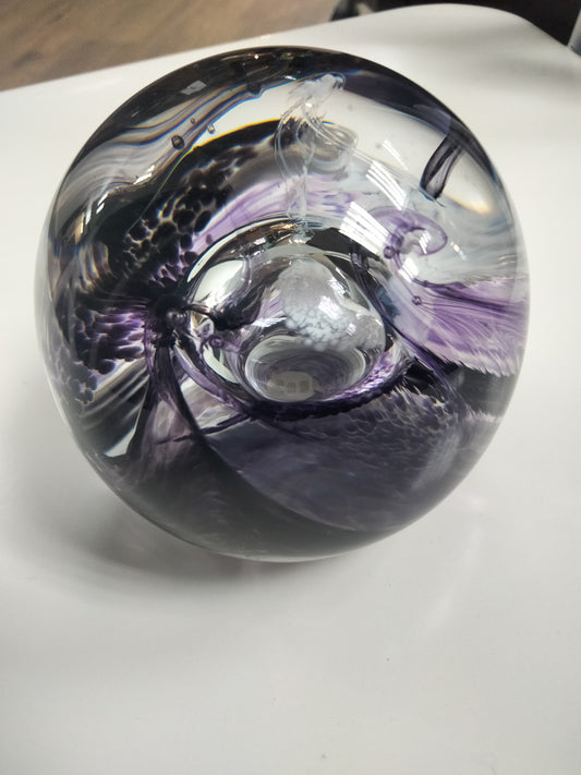 Caithness Glass  moon crystal paperweight