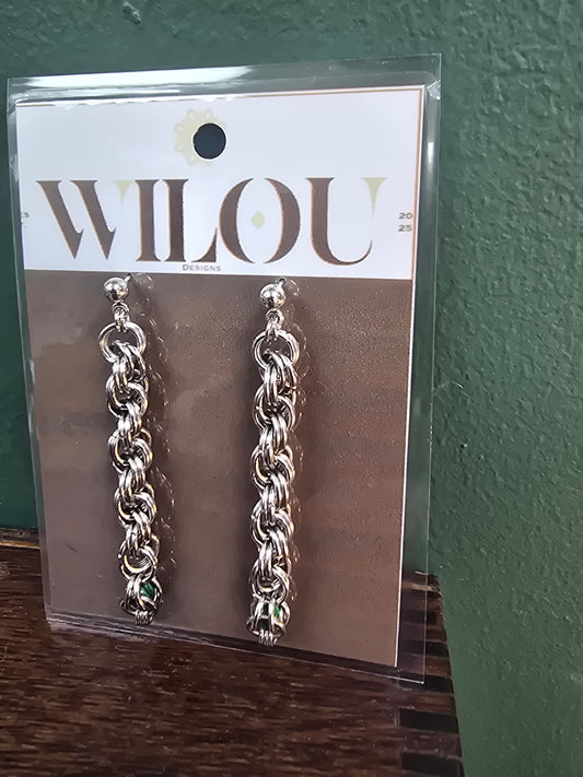 Knot Earrings - Malachite by Wilou Designs