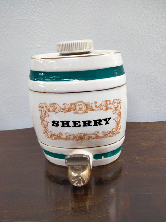 Vintage ceramic sherry barrel